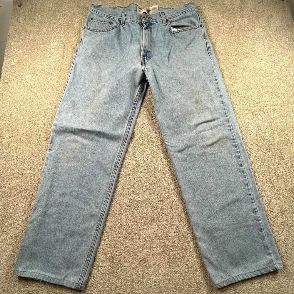 Levi's 550 Relaxed Fit Jeans Mens 38 Blue Light Wash Straight Everyday Wear‎